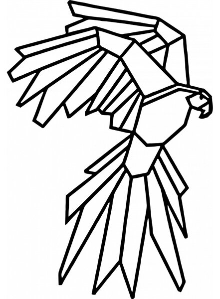 Sculptate arta de perete forme geometrice papagal - ARRA