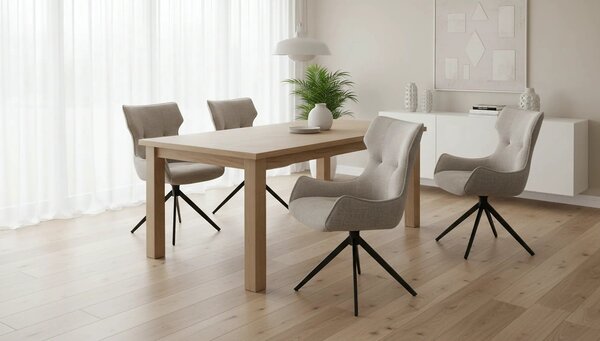 Scaun K573, gri/negru, stofa clasica/otel, 55x64x88 cm