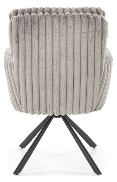 Scaun K572, gri - Vito 07, blana articiala/otel, 62x68x93 cm