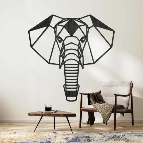 Decorațiune murală din lemn cu cap de elefant | ROYON