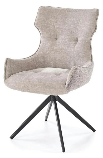Scaun K573, gri/negru, stofa clasica/otel, 55x64x88 cm