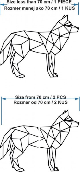 Pictură murală geometrică cu lup - ANI