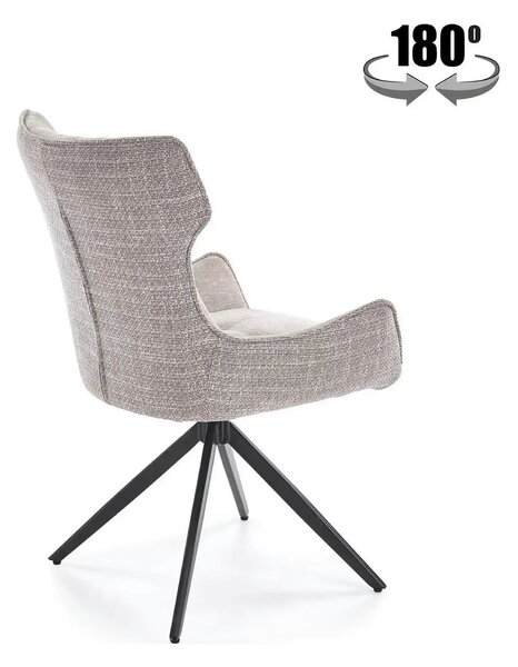 Scaun K573, gri/negru, stofa clasica/otel, 55x64x88 cm
