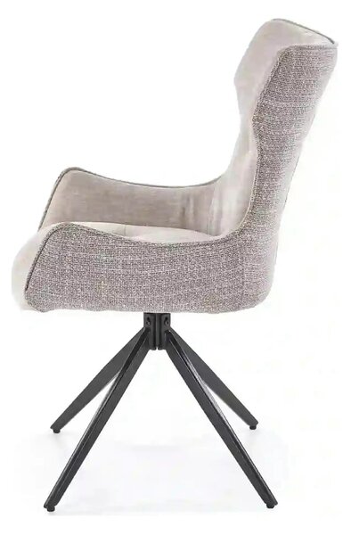 Scaun K573, gri/negru, stofa clasica/otel, 55x64x88 cm
