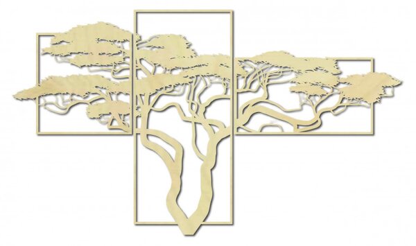 Pictură bonsai din lemn în trei părți - SKALICEF