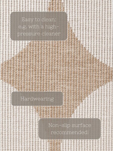 Covor pentru exterior și interior bej/fildeș 120x170 cm Duet Bowen – NORTHRUGS