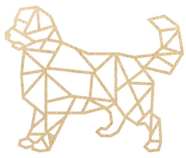 Pictură murală geometrică sculptată cu câine - HAFFO