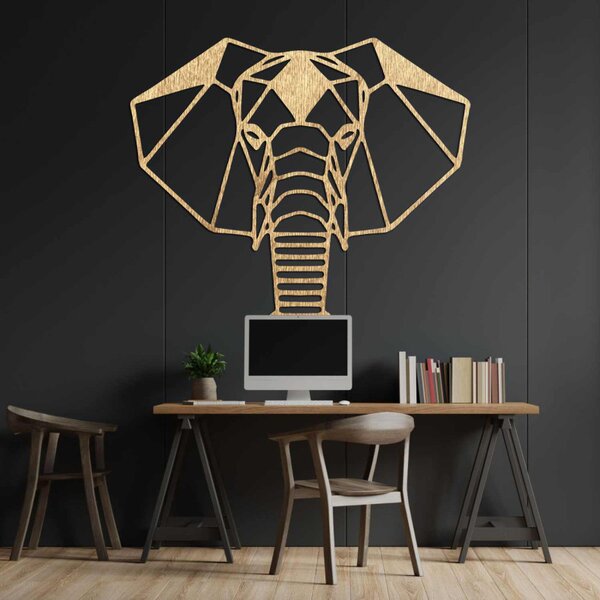 Decorațiune murală din lemn cu cap de elefant | ROYON
