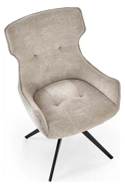 Scaun K573, gri/negru, stofa clasica/otel, 55x64x88 cm