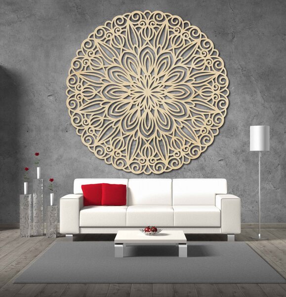 Mandala elegantă din lemn pe perete - SOFIS
