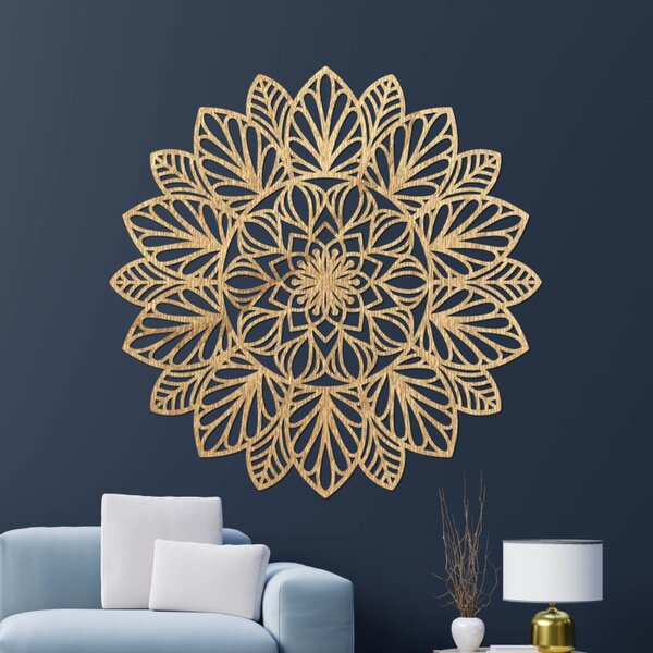 Mandala din lemn sculptată cu laser pentru perete | FRIHETI