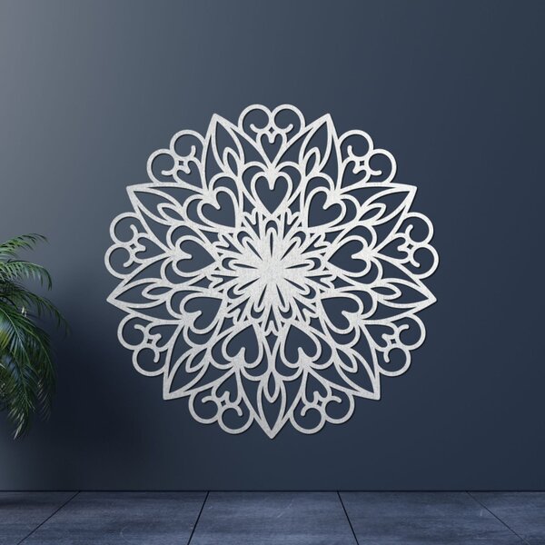 Mandala sculptată, decor de perete din lemn | FARLIKT