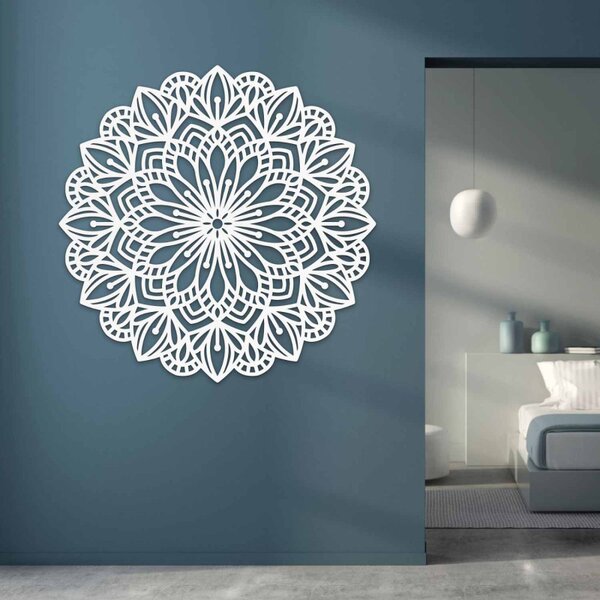 Mandala din lemn pe perete, esență florală | ESSENTIA