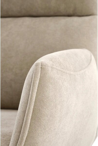 Scaun K574, bej inchis/negru, stofa catifelata/otel, 60x60x88 cm