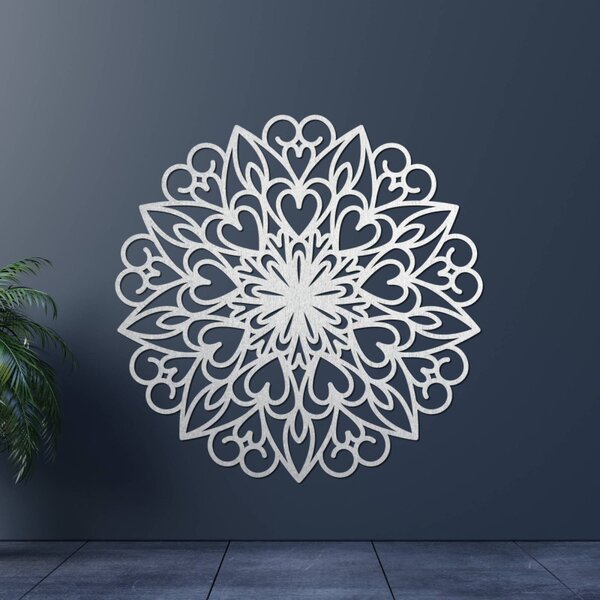 Mandala sculptată, decor de perete din lemn | FARLIKT