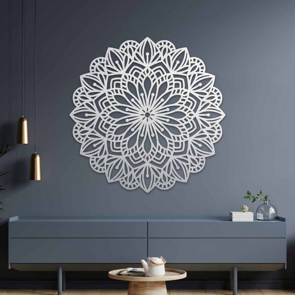 Mandala din lemn pe perete, esență florală | ESSENTIA