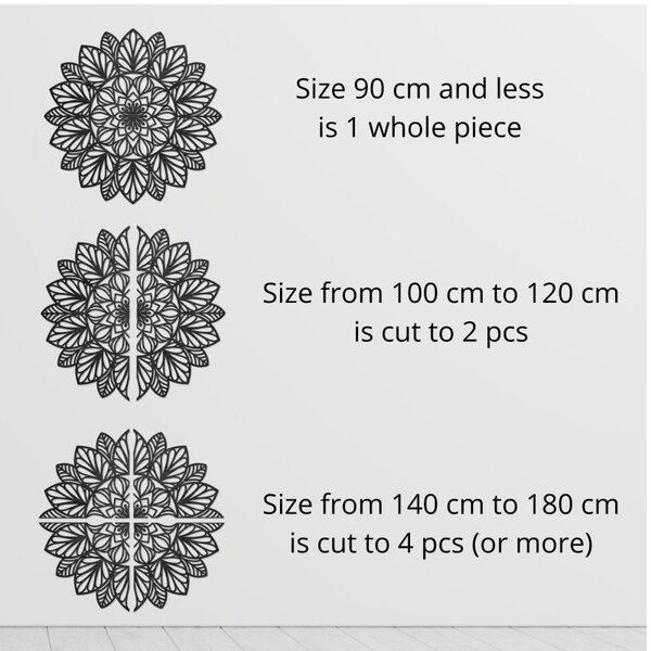 Mandala din lemn sculptată cu laser pentru perete | FRIHETI