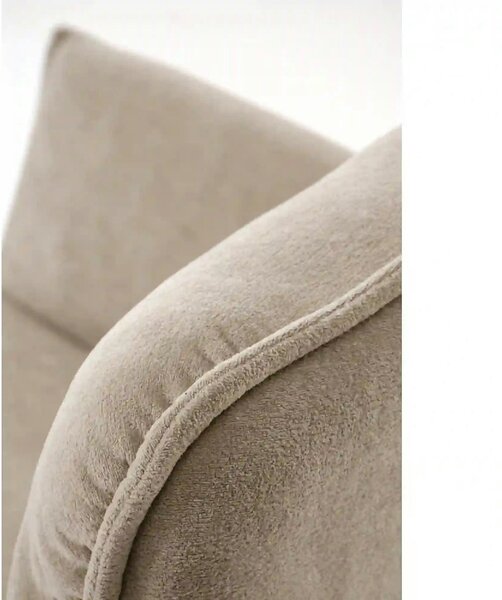 Scaun K574, bej inchis/negru, stofa catifelata/otel, 60x60x88 cm