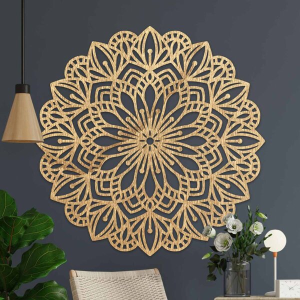 Mandala din lemn pe perete, esență florală | ESSENTIA