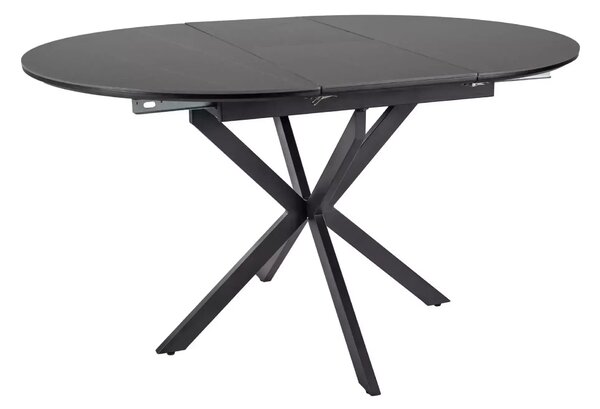 Masa extensibila GASTON, negru mat cu efect de marmura, ceramica/metal