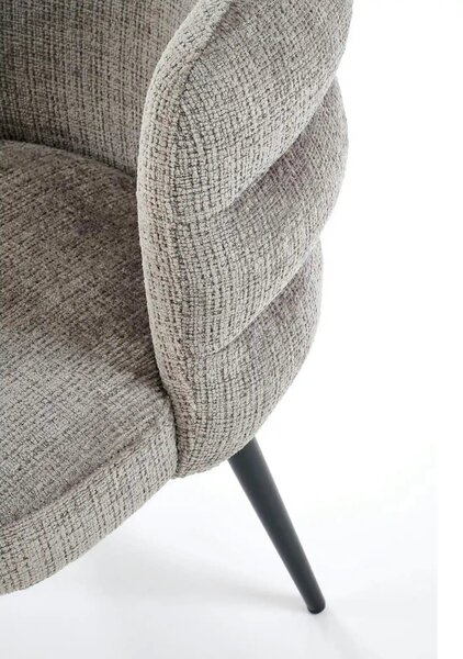 Scaun K575, gri - Cremona 96, stofa catifelata/otel, 62x64x79 cm