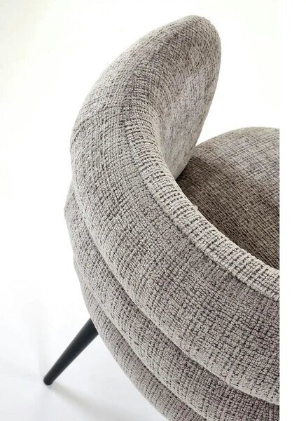 Scaun K575, gri - Cremona 96, stofa catifelata/otel, 62x64x79 cm