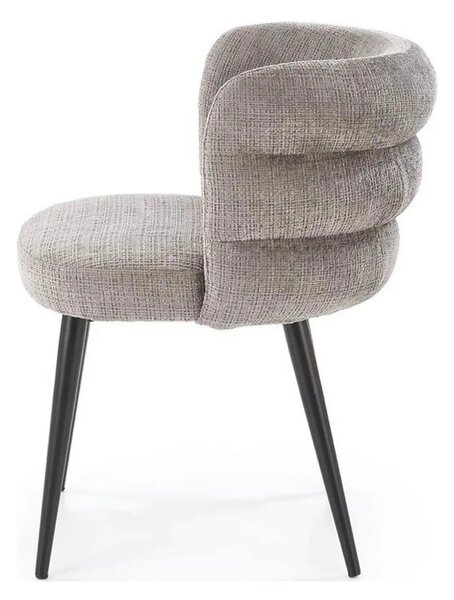 Scaun K575, gri - Cremona 96, stofa catifelata/otel, 62x64x79 cm