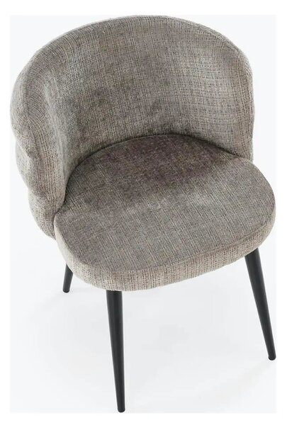 Scaun K575, gri - Cremona 96, stofa catifelata/otel, 62x64x79 cm