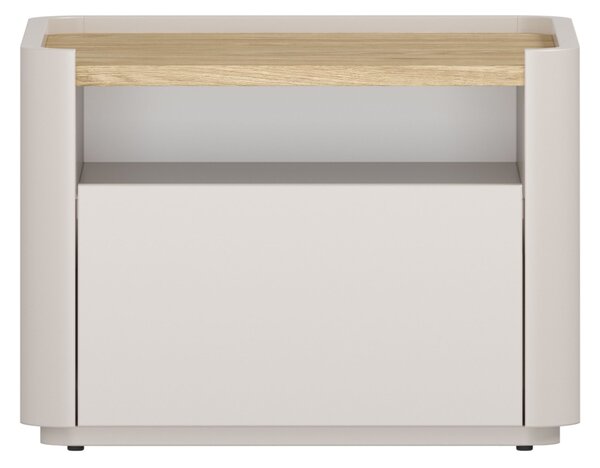 Noptieră Elivo 50 cm cu sertar - cașmir / stejar uleiat