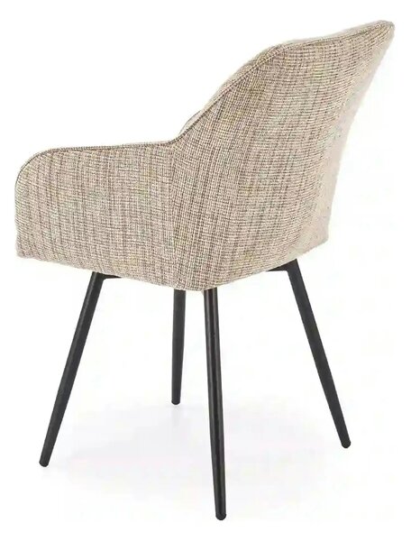 Scaun K576, bej/negru, stofa clasica/otel, 54x60x85 cm