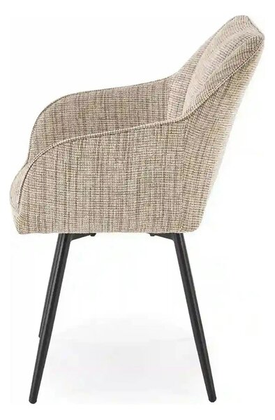 Scaun K576, bej/negru, stofa clasica/otel, 54x60x85 cm