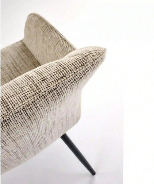 Scaun K576, bej/negru, stofa clasica/otel, 54x60x85 cm