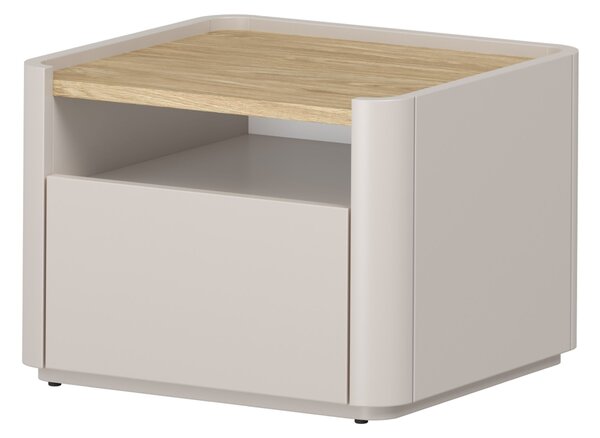 Noptieră Elivo 50 cm cu sertar - cașmir / stejar uleiat