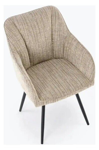 Scaun K576, bej/negru, stofa clasica/otel, 54x60x85 cm