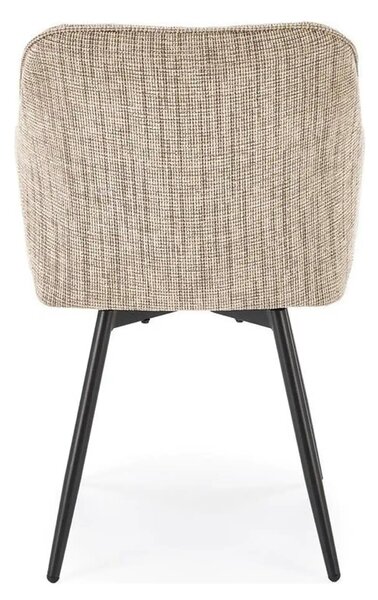 Scaun K576, bej/negru, stofa clasica/otel, 54x60x85 cm