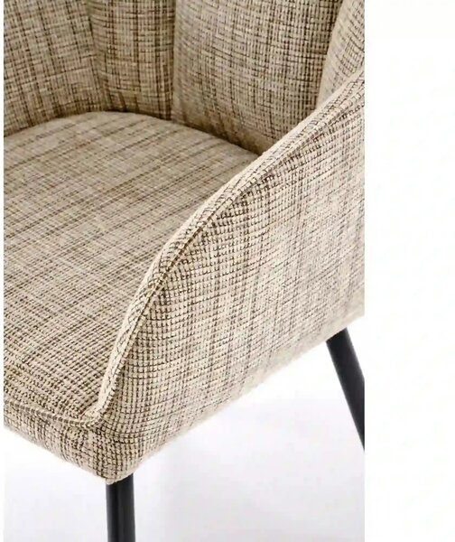 Scaun K576, bej/negru, stofa clasica/otel, 54x60x85 cm