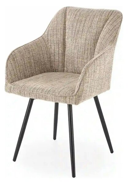 Scaun K576, bej/negru, stofa clasica/otel, 54x60x85 cm
