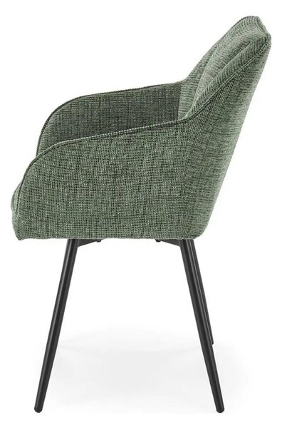 Scaun K576, verde olive/negru, stofa clasica/otel, 54x60x85 cm