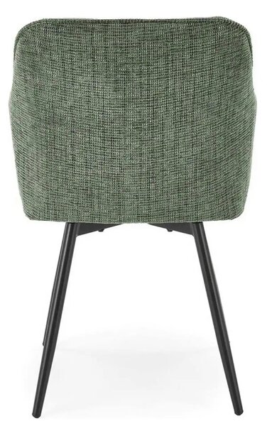 Scaun K576, verde olive/negru, stofa clasica/otel, 54x60x85 cm