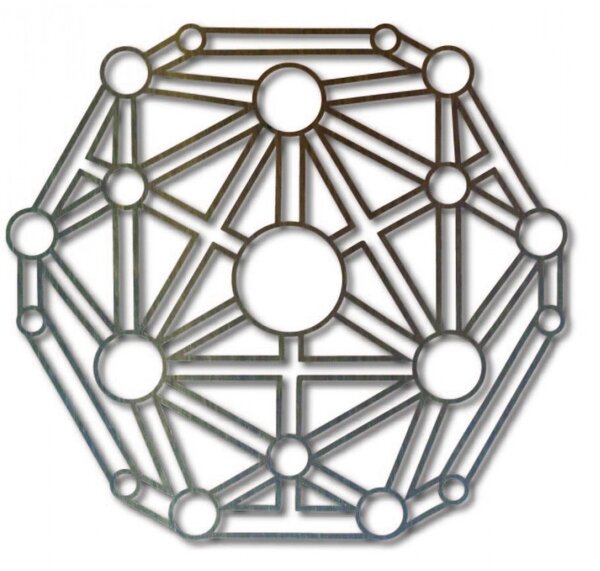 Tablou geometric pe peretele sculptat din placaj din lemn