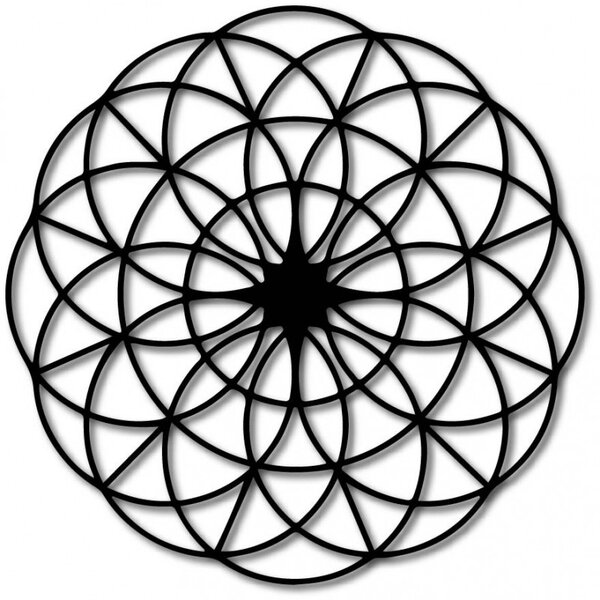 Mandala magică din lemn pe perete - Cercuri I diametru FI 50, 60, 70, 80, 90 cm