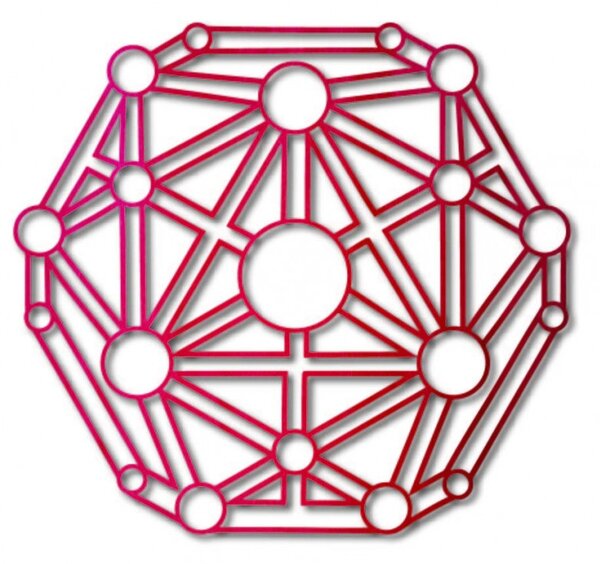Tablou geometric pe peretele sculptat din placaj din lemn