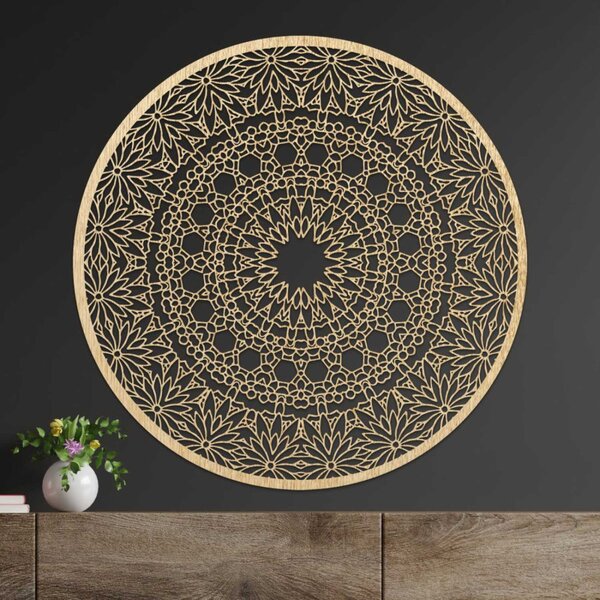 Mandala din lemn pe perete | POIET