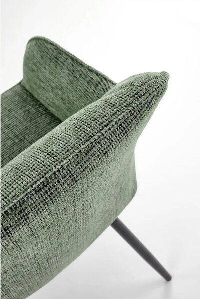 Scaun K576, verde olive/negru, stofa clasica/otel, 54x60x85 cm