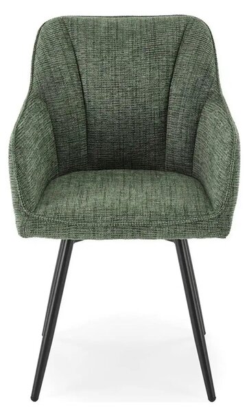 Scaun K576, verde olive/negru, stofa clasica/otel, 54x60x85 cm