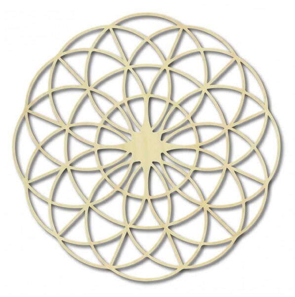 Mandala magică din lemn pe perete - Cercuri I diametru FI 50, 60, 70, 80, 90 cm