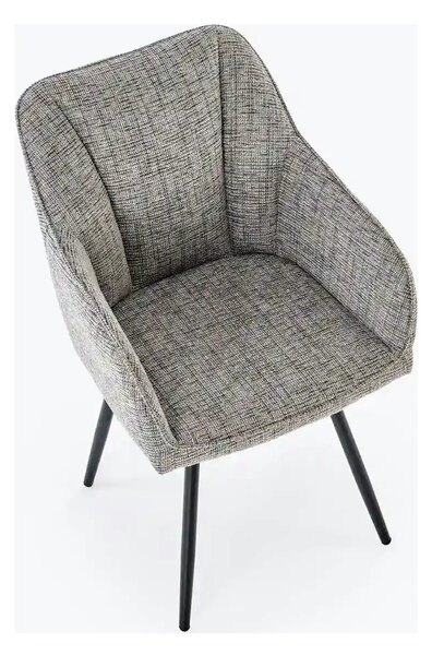 Scaun K576, gri/negru, stofa clasica/otel, 54x60x85 cm