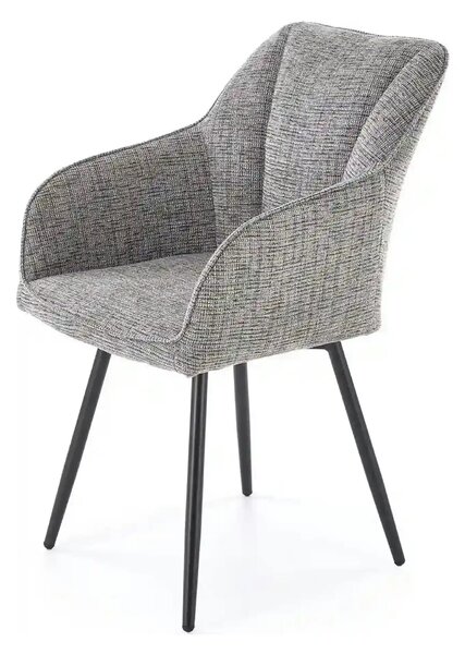 Scaun K576, gri/negru, stofa clasica/otel, 54x60x85 cm