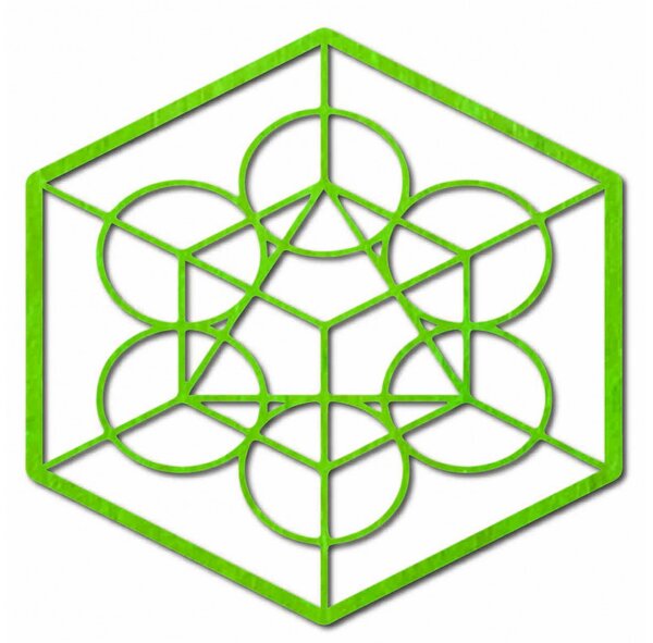 Pictura geometrica din lemn pe peretele recoltei