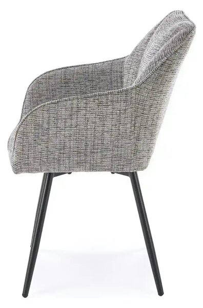 Scaun K576, gri/negru, stofa clasica/otel, 54x60x85 cm